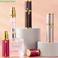 SEPTEMBER Bottom-filled Perfume Bottle, Luxury Aluminum 5ml Real Leather Spray Bottle, Gift Fragranc