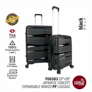 SAMEL 20" + 28" FGD 383 JAPANESES CONCEPT EXPANDABLE ANTI THEFT ZIPPER PP LUGGAGE 2IN1 SET