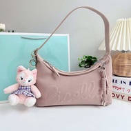 แท้ กระเป๋าสะพายไหล่ cicelle c9962 chiffon bag สุด cute ทรง hobo แถมพวงกุญแจหัวใจ มี 3 สี