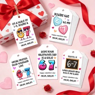 50PCS Valentine's Day 67 Theme Gift Tags (5 Designs) - 'On a Scale of 1-5, You're a 67' Pun Hang Tag