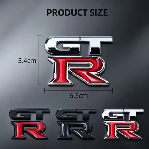 1Pc Metal GTR Car Emblem Badge Sticker Decor Accessories Fit For Nissan Nismo GT-R R32 R33 R34 R35 3