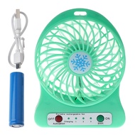Portable Outdoor LED Light Fan Air Cooler Mini Desk USB Fan With 18650 Battery