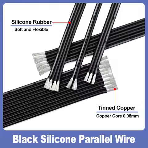 Soft Silicone Cable 30/28/26/24/22/20AWG Multi-core Parallel Wire 2P/4P/6P/8P/10P/12P/14P High Tempe
