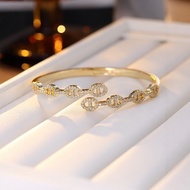 Copper Bracelet CD闪钻gelang tembaga轻奢Charm bracelet for woman mothers day gift ideas 0.00 Barang Free