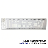 180' MILS BIG PROTECTOR RULER & MILES RULER SOFT PVC MILITARY RULER