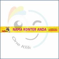 stiker etalase konter / toko murah + laminasi ( minimal 15 pcs ) - indosat