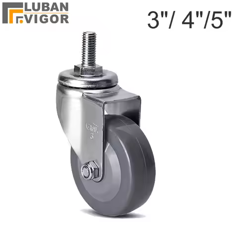 PU Polyurethane tread Universal wheel casters with brake M12X25 Wearable impact-resistant ground pro