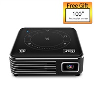 Outdoor mobile portable mini DLP projector with apps LED smart tv box wireless connection 4K video m