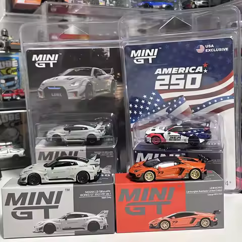 Kaido House MINIGT 1:64 Mazda RX-7 VeilSide Aston Martin McLaren MCL38 #81 #4 Alloy Diecast Car Mode