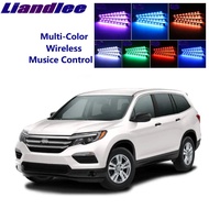 LiandLee Car Glow Interior Floor Decorative Atmosphere Seats Accent Ambient Neon light For Honda Pilot