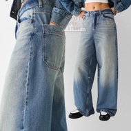 [ STYLEUPSTORE ] BERSHKA Super Baggy Denim Jeans - Denim Jeans Long Pants
