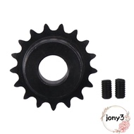JONY 17 Tooth Gear, Single Strand 1/4" Pitch C45 Carbon Steel Roller Sprockets, Durable 25 Chain Bla