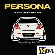 (PROTON - PERSONA) Sticker of Car Backside, Sticker Belakang Proton Persona ,Custom No. Plat, Color.