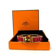 HERMES紅金Clic手環#M