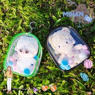 MIHAN Outdoor Bag, 10cm Doll Multicolor Storage , Gift  Transparent Mini Bag Decoration Doll Display
