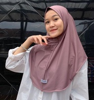 Arbifa | Bergo Hamidah Polos Non Pet/Bergo Jersey /Hijab Instan Tanpa Non Pet BY ARBIFA MUKENA