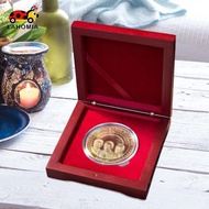 [lahomia] Coin Wooden Box, Medal Presentation Box, Badge Argent Coin Collector Box, Coin
