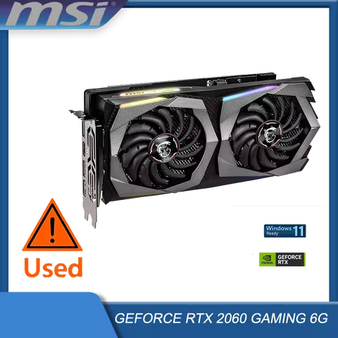MSI Gaming GeForce RTX 2060 6GB GDRR6 192-bit HDMI/DP Ray Tracing Turing Architecture VR Ready Graph