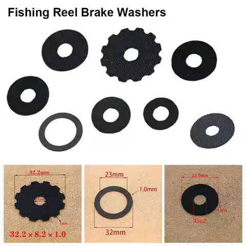 1Pc 1mm Carbon Fiber Drag Washers Fishing Reel Brake Washers For Baitcasting Drum Reels Fishing Reel