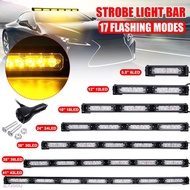 🚗🎁♝Autopal 12V/24V Strobe Light Bar Amber LED Truck Car Emergency Warning Flash Strobe Light Bar Waterproof