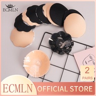 ECMLN 2 pairs Woman Silicone Pasties Thin Adhesive Bra Reusable Invisible Breast