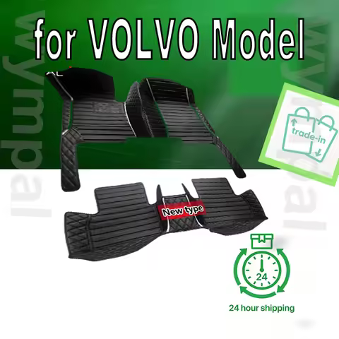 Leather Car Floor Mats For VOLVO C30 C70 S40 S60 S70 S80 S90 V50 V60 V90 XC40 XC60 XC70 XC90 FH16 96