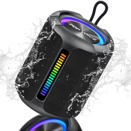 Portable Bluetooth Speakers Wireless, 50W Peak Stereo Sound, IPX7 Waterproof Shower Speaker with Dee