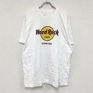 Hard Rock 短袖印花 T 卹，白色，L 碼，古著。