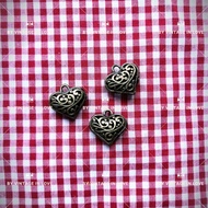 3D Hollow Heart Pendants Charms