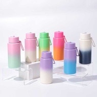 Creative Gradient Water Bottle 304 Stainless Steel Thermos Cup Outdoor Sports Large Capacity 34oz Ca