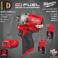 Milwaukee M12 FIWF12 Fuel 1/2" Stubby Impact Wrench 339NM / Brushless Motor / Most Compact Impact Wrench