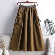 EXCLUSIVE DANIELA WOMEN'S BOTTOM SKIRT CRINKLE MATERIAL SIMPLE WOMEN'S BOTTOM MUSLIM LONG SKIRT