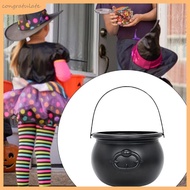CONG Multipurpose Halloween Theme Black Witch Cauldron Candy Basket for Birthday and Theme Parties F