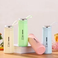NICE 2-layer heat-resistant plastic glass water bottle with NICE hanger