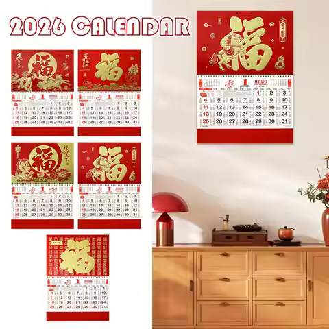 2026 Year The Horse Wall Calendars Chinese Lunar Date Calendar Tear Off Daily Calendar Hanging Lucky