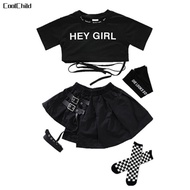 New store opening 50% discount for only three daysHip Hop Girl Cool Crop Top Skirt Plaid Kids Street