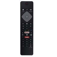 1 Piece Replacement Remote Control with NETFLIX YOUTUBE 4K Smart LED UHD Android HDTV Black for Phil