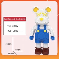 Lego bearbrick 36cm Waitress Duo, Assembly Model, lego jigsaw, Intellectual Toy (Product With Box)