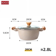 Granite Stone Non-Stick soup Pot+Lid Maifan Stone PFOA F Cookware induction Gas Periuk gas Pan