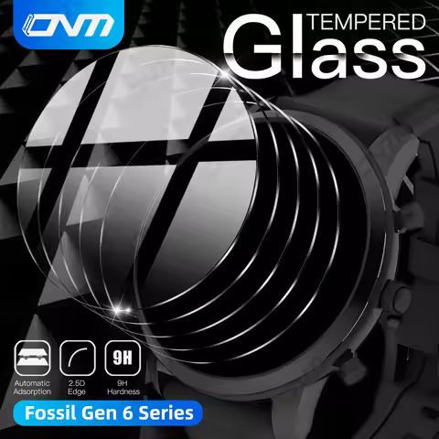 [3PCS] Tempered Glass for Fossil Gen 6 5 44mm Screen Protector - Ultra HD Clear Glass Protective Fil