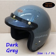 Helmet Magnum M8 100% Original - Dark Grey / Kelabu ( L 59-60 / XL 61-62) SGV MS88 KHI XDOT BKP LTD 