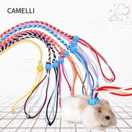 CAMELLI Pet Hamster Leash, 1.4m Adjustable Pet Cage Leash, Comfortable Nylon Walking Leash Rat Mouse