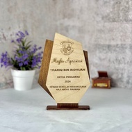 Custom Wooden Appreciation Plaque / Custom Engraved Award