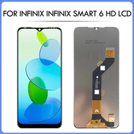 XD 6.6นิ้วสำหรับชิ้นส่วนจอสัมผัสแอลซีดีของเครื่องแปลงดิจิทัล X6512 Infinix Smart 6 HD สำหรับอะไหล่ซ่