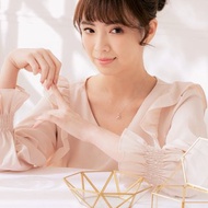 京華鑽石 迪士尼公主系列 美女與野獸玻璃盅玫瑰花 10K鑽石項鍊