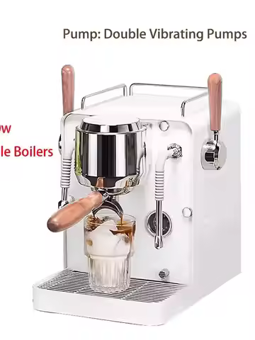 HomeWise M2 Semi-automatic Coffee Machine Double Pumps Double boilers Small Commercial Coffee Machin