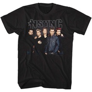 NSYNC Stark Group Shot Black Adult T-Shirt Tee