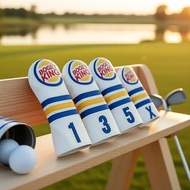 Embroidered Golf Hybrid Headcovers Set – Fits 1 3 5 & X Clubs, Protective Golf Bag Accessory Penutup