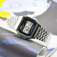 Montres Company 香港註冊公司 (31年老店) 卡西歐 CASIO Made in Japan 🇯🇵 日本製造 日本製手錶 不鏽鋼錶帶  細錶徑 A159 A159W A159W-N1 七年電池壽命 復古風 黑銀色 有現貨