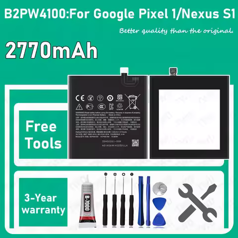 B2PW4100 Large capacity 2770mAh Battery For Google Pixel 1/Nexus S1 Batteries New High Quanlity+Free